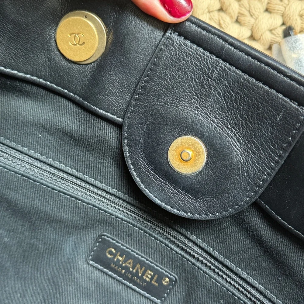 NEW Chanel Leather & Crochet Raffia Deauville Tote Bag Rare